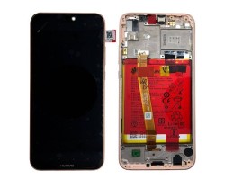Kijelző érintőpanel LCD Huawei P20 lite pink komplett kerettel (akkumulátor, hangszóró) 02351VUW 